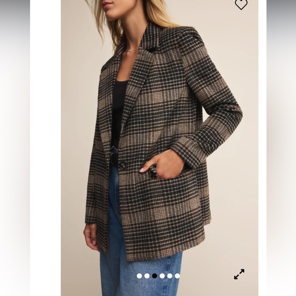 Z Supply Kingston Relaxed Plaid Blazer - Picture 3 of 8